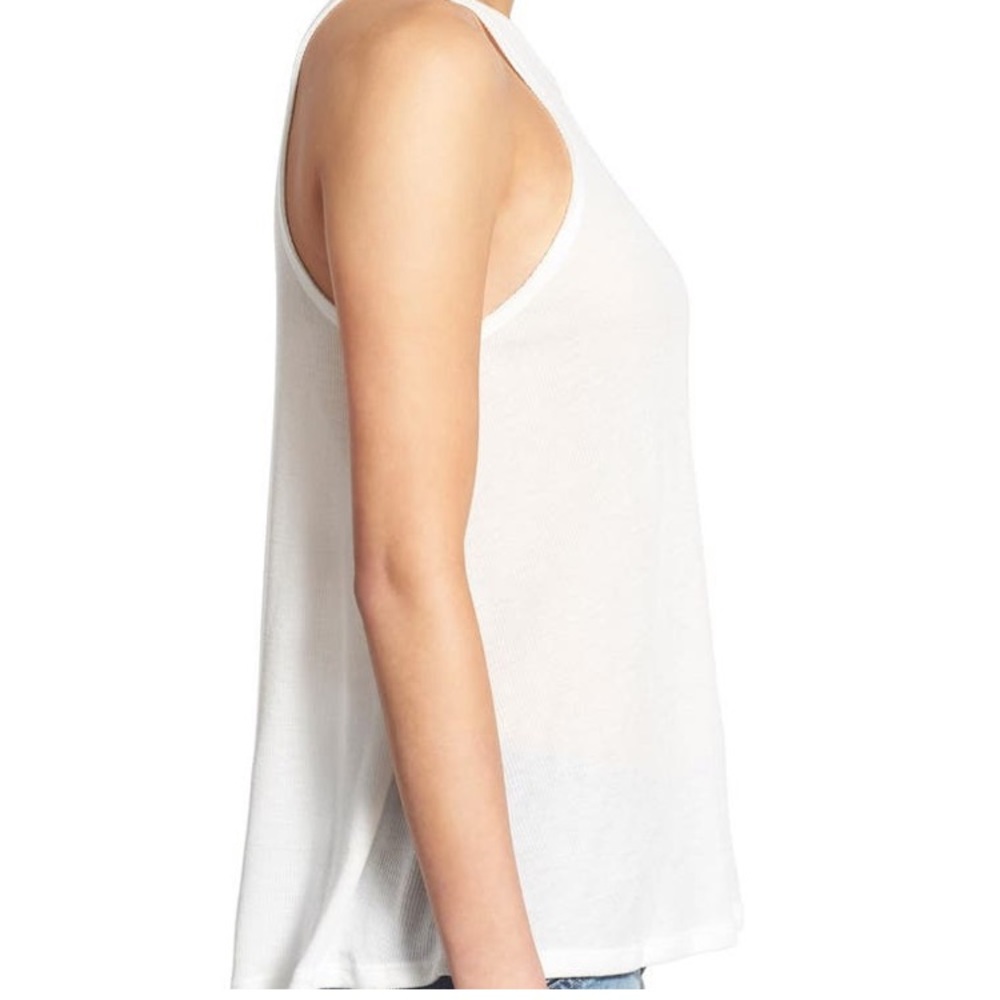 White ribbed high neck tank top - Picture 5 of 5
